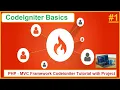 CodeIgniter Basics PHP - C Framework CodeIgniter Tutorial with Project Part 1
