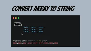 How to convert array to string Join array elements with a string php laravel