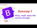 Html5 tags bootstrap 5 classes