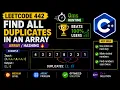 LeetCode 442 Find All Duplicates in an Array 0ms C Solution Beats 100 Users