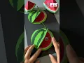 3D Watermelon DIY with paper how to make paper fruits