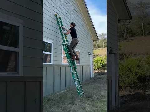 The Safe Angle for a Ladder #nationalladdersafetymonth