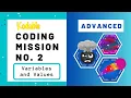 Use Variables to Design Games Kodable Coding Mission No 2 Advanced Coding Activity