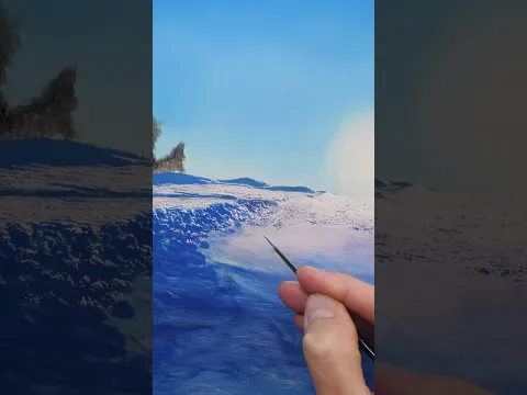 Painting a Hyper-Realistic Ski Slope  #art #artlessons #painting