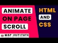 wow js tutorial in hindi how to animate html elements on webpage scroll in hindi