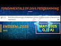 FUNDAMENTALS OF JAVA PROGRAMMING T E E TC ENDSEM SOLVE PYQ MAY-2025 Q1 A SPPU 2019