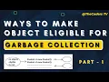 Ways to make java object eligible for Garbage Collector Part - 1 Garbage Collector