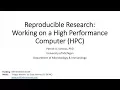 Using high performance computers