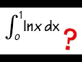 integral of ln x from 0 to 1