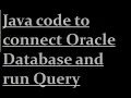 How to connect oracle with java