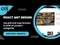 React JS - Use grid and map function to work on product categories
