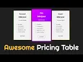 Awesome Gradient Pricing Table With HTML And CSS - Webdesign Ui