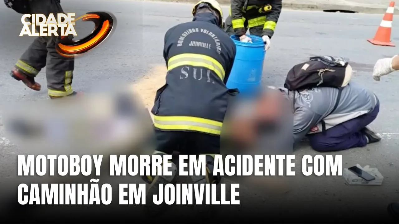 Acidente fatal: motoboy colide com caminhão e morre em Joinville