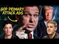 Political Experts React to BRUTAL Attack Ads from the Republican Primary - Trump DeSantis RNC