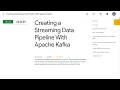 Creating a Streaming Data Pipeline With Apache Kafka GSP730