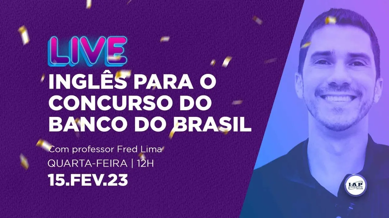 LIVE: INGLÊS PARA O CONCURSO DO BANCO DO BRASIL