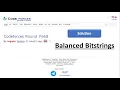 Codeforces round 668 Balanced Bitstring Solution Competitive Programming