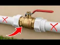 No One Shows You This How to Quickly Install a Double-Threaded Metal Water Valve on a PVC Pipe