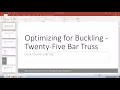 Parameter Study of a Twenty-Five Bar Truss with MSC Nastran SOL 200 Optimization