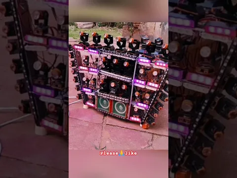 Mini dj light dj wedding tractor trolley || Radha Krishna tolley dj light decoration #dj #shorts