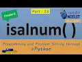 isalnum function in Python with examples