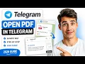 How to open PDF in Telegram Full Method