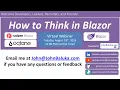 How to Think in Blazor - Webinar 2026