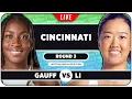 GAUFF vs LI WTA Cincinnati 2026 LIVE Tennis Watchalong