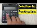 How to Find Out Gross Sales from Sales Tax on Calculator