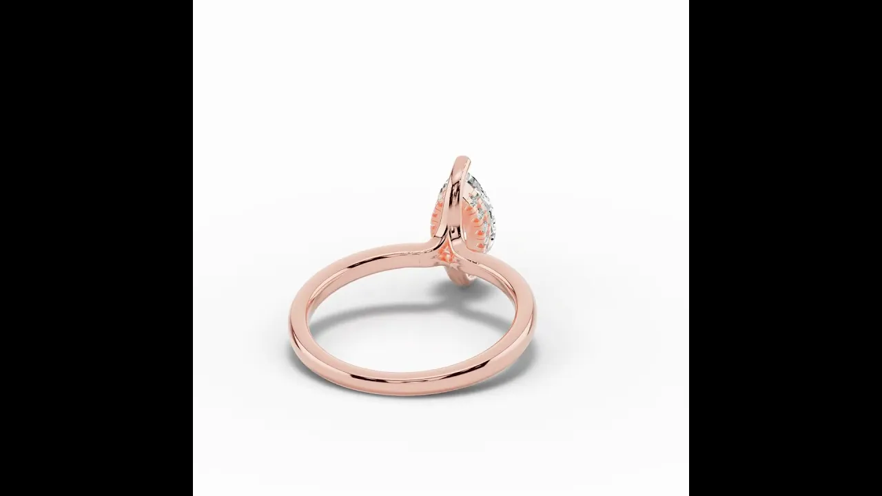 Marquise Lustre Hidden Halo Solitaire