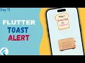 Flutter Toast Message Tutorial Toast Message in Flutter