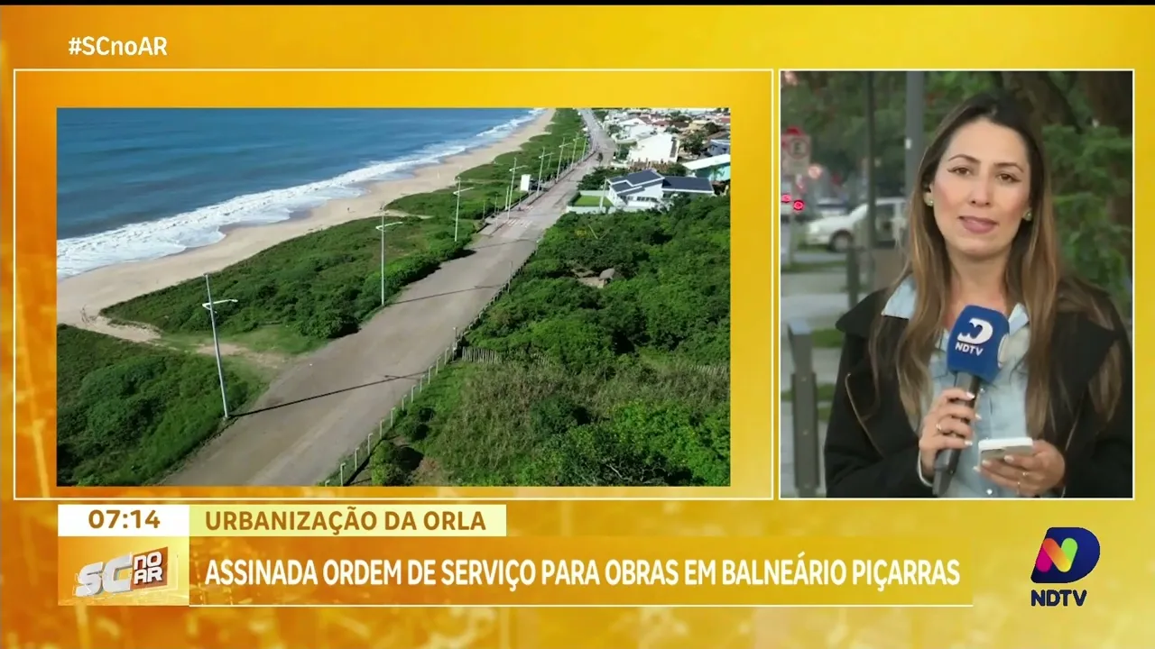 Assinada ordem de serviço para obras de urbanização da orla em Balneário Piçarras