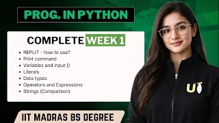 Programming in Python Week 1 Complete One Shot Question Practice IIT Madras BS Degree