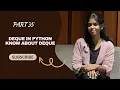 Part 35 Deque in Python Python Tutorial for Beginners