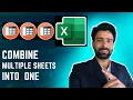 Combine Data from Multiple Worksheets using VSTACK Function in Excel