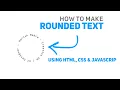 How to make rounded text using css and javascript Animated Circle Text Effects using Javascript