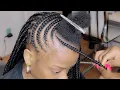 Short hair Half Knotless Half Lemonade Braids fastest box braids in the back Outre hair