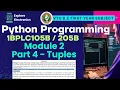 Module 2 Part 4 Tuples in python VTU 1st sem Python Programming