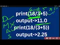 BODMAS Rule python learn easily
