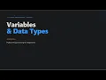 Python Tutorial for Beginners - Variables Data Types User Input Type Casting