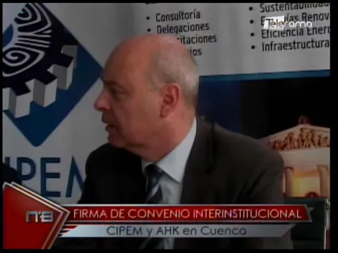 Firma de convenio interinstitucional CIPEM y AHK en Cuenca