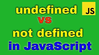 Undefined vs not defined in Js JavaScript tutorial in Hindi Javascript Interview question