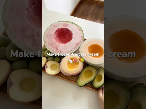 Make frozen fruit ice cream #asmr #food #summerlifestyle #icecream #fruit #satisfying