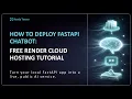 How to Deploy FastAPI Chatbot Free Render Cloud Hosting Tutorial