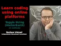 Coding using online platforms Toggle String