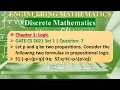 GATE CS 2021 Set 1 Q 7 Let p and q be two propositions Consider the following two formulae in
