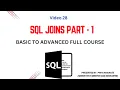 SQL JOINS Part 1 Explained INNER JOIN LEFT JOIN RIGHT JOIN SELF JOIN with Examples