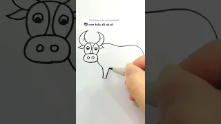 How to draw a buffalo easy