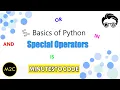 Operators in Python Python tutorials Chapter 5 minutestocode
