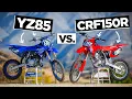 Mini Testers Review Yamaha YZ85 vs Honda CRF150 - 2-Stroke vs 4-Stroke